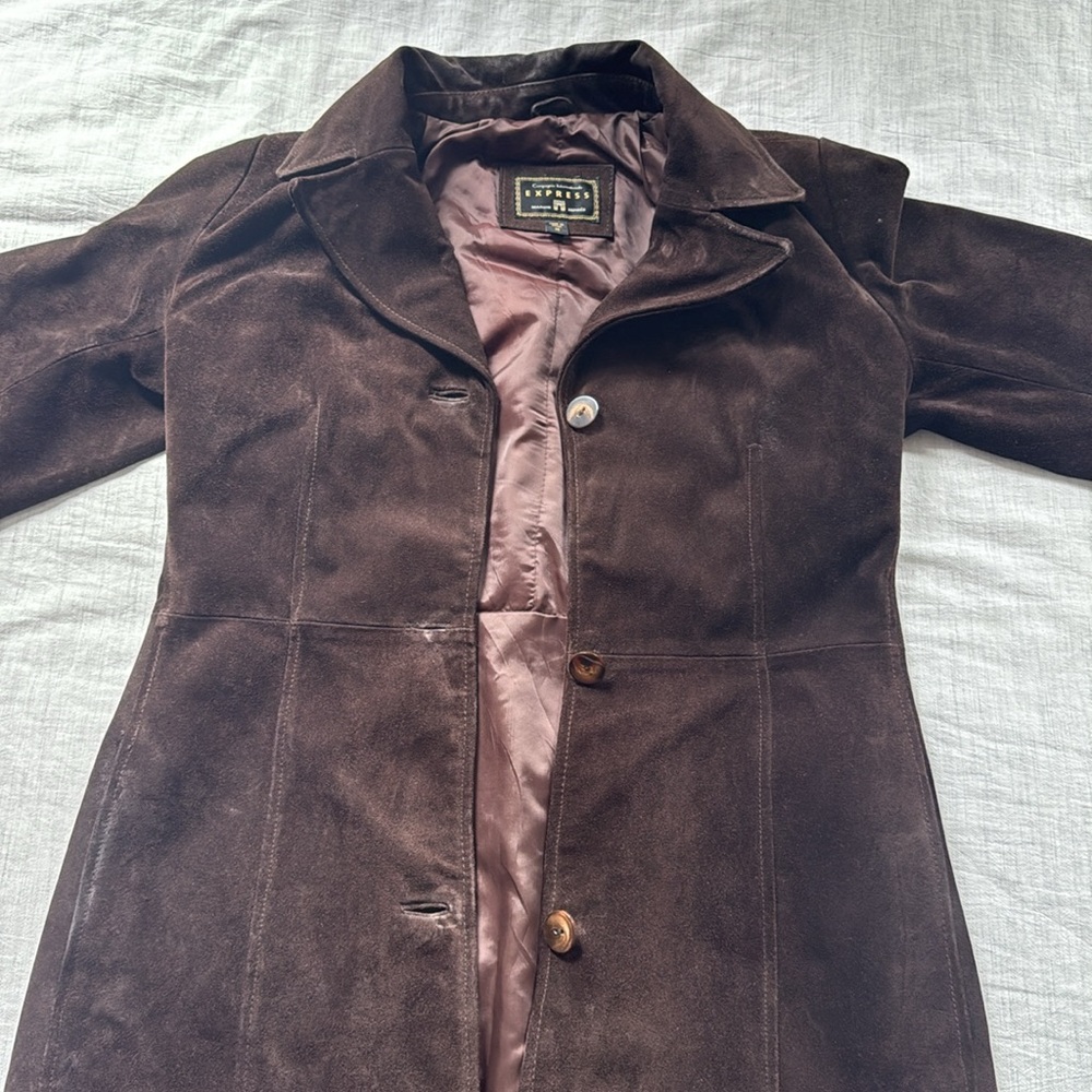 Suede Winter Button Up Coat